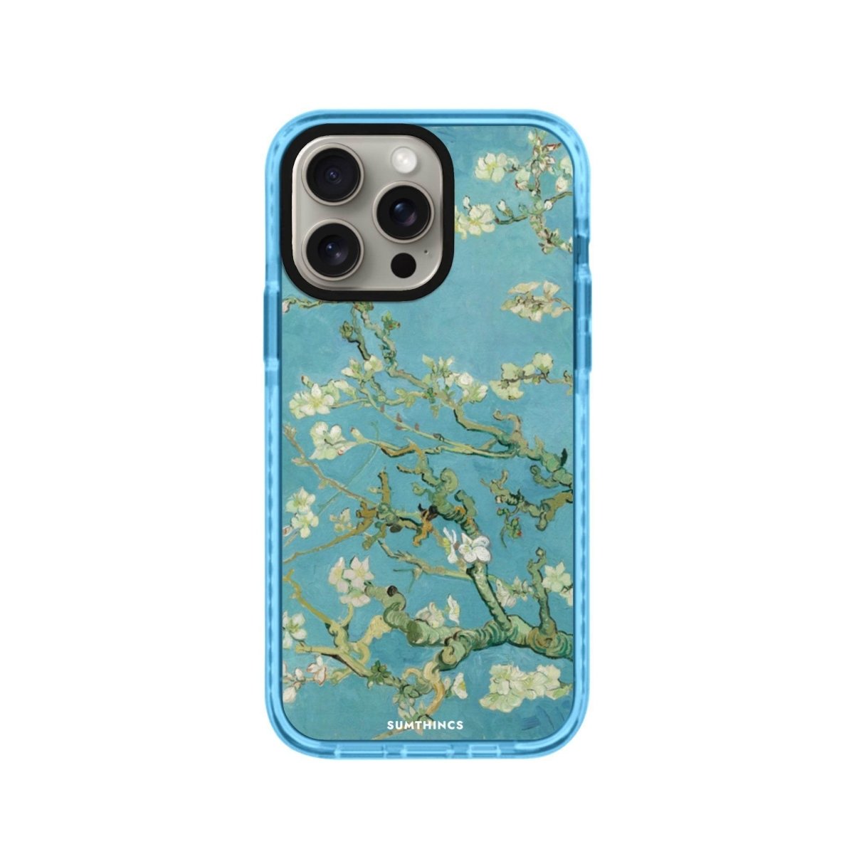 iPhone 14 Plus Almond Blossoms Procase Şeffaf Telefon Kılıfı Mavi - SUMTHINCS