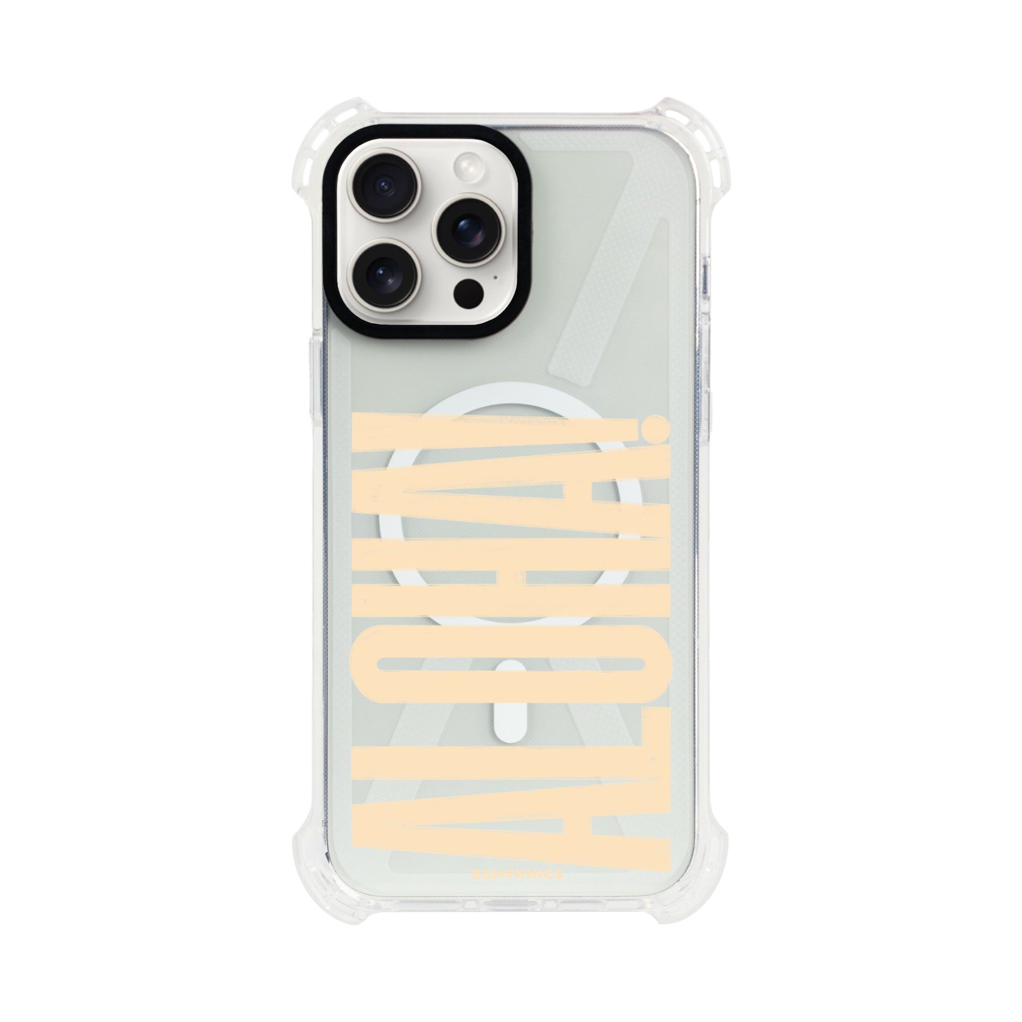 iPhone 14 Plus Aloha Bumper Magsafe Şeffaf Telefon Kılıfı - SUMTHINCS