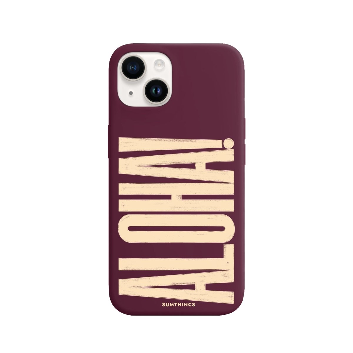iPhone 14 Plus Aloha Premium Telefon Kılıfı Bordo - SUMTHINCS