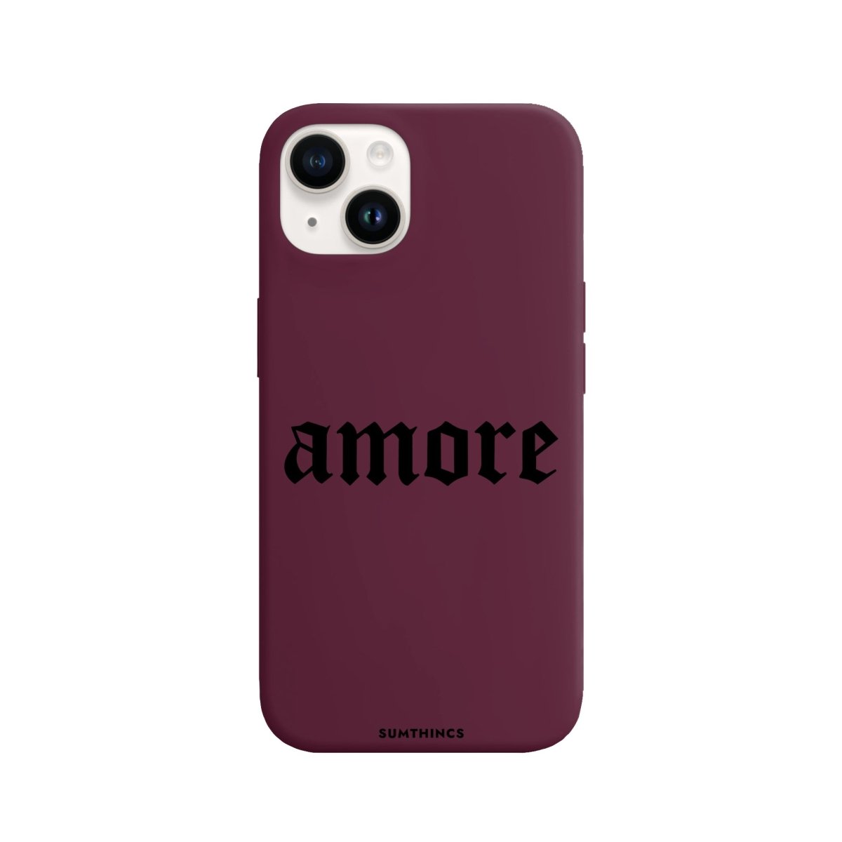 iPhone 14 Plus Amore Premium Telefon Kılıfı Bordo - SUMTHINCS