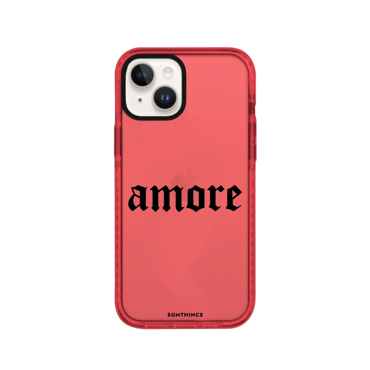 iPhone 14 Plus Amore Procase Şeffaf Telefon Kılıfı Kırmızı - SUMTHINCS