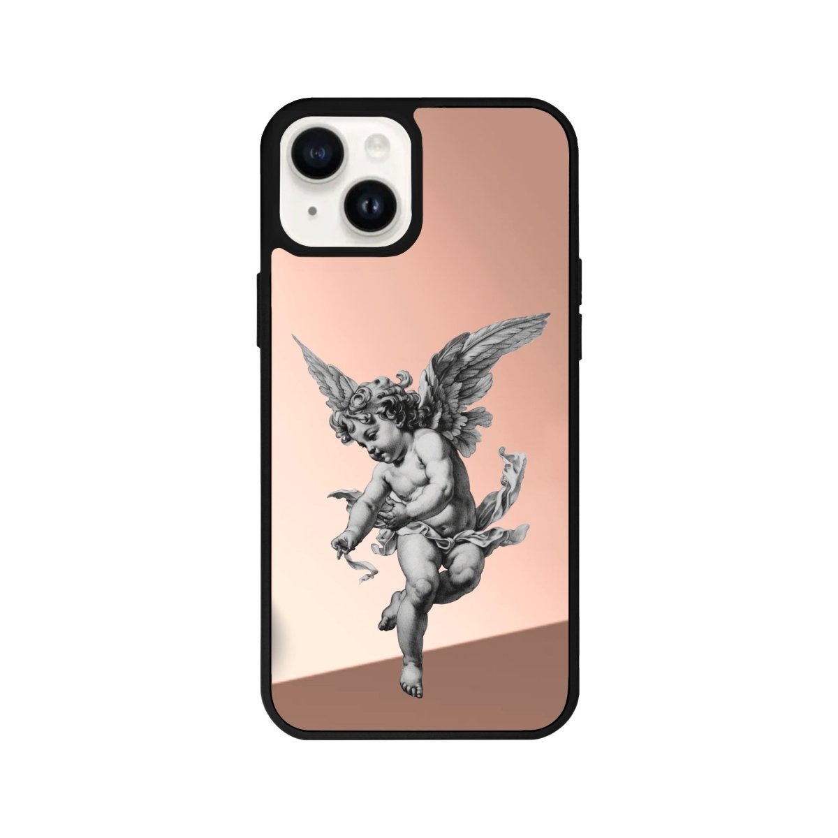 iPhone 14 Plus Angel Mirror Aynalı Telefon Kılıfı Metalik Pembe - SUMTHINCS