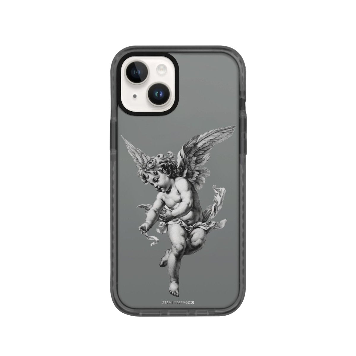 iPhone 14 Plus Angel Procase Şeffaf Telefon Kılıfı Antrasit - SUMTHINCS