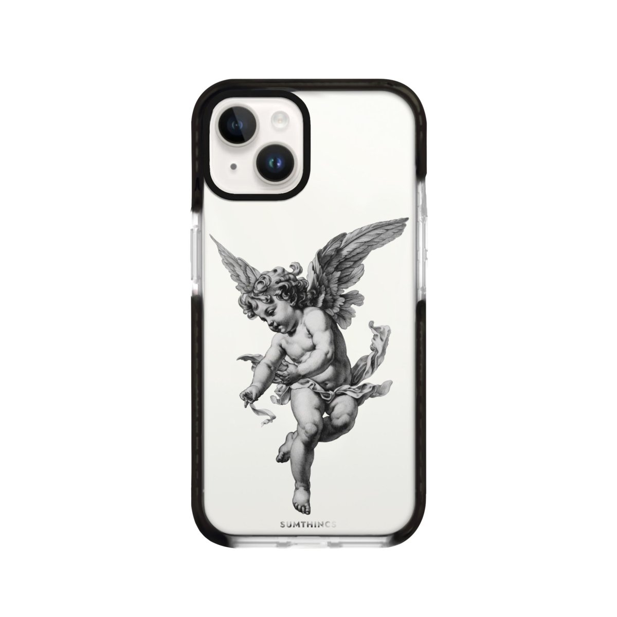 iPhone 14 Plus Angel Procase Şeffaf Telefon Kılıfı Siyah Şeffaf - SUMTHINCS