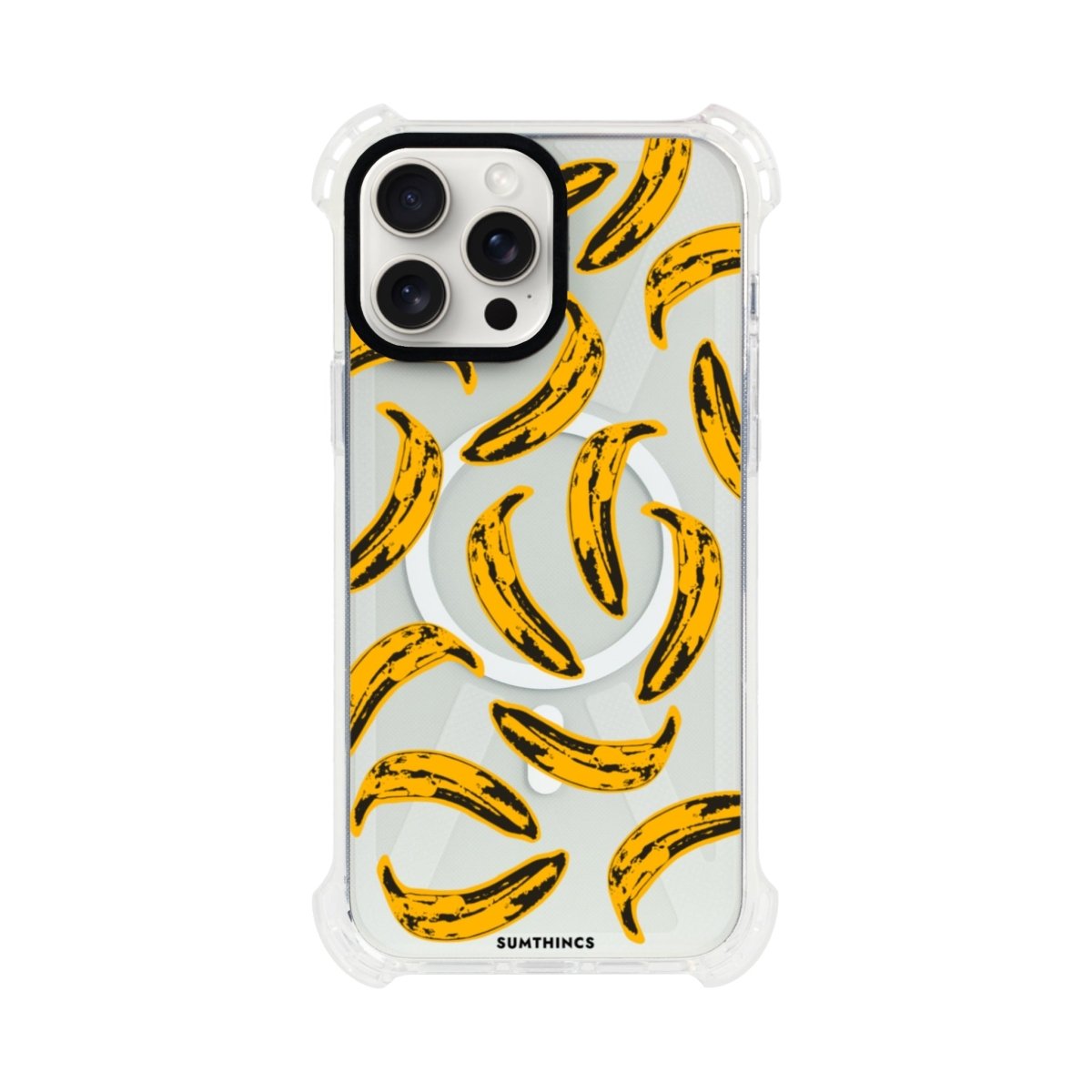 iPhone 14 Plus Banana Bumper Magsafe Şeffaf Telefon Kılıfı Beyaz Şeffaf - SUMTHINCS