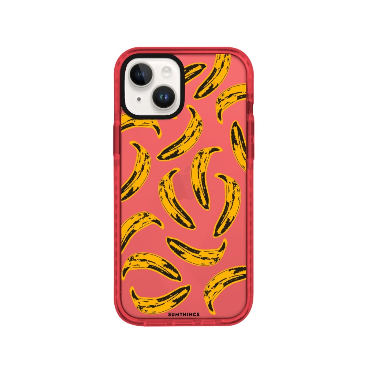 iPhone 14 Plus Banana Procase Şeffaf Telefon Kılıfı Kırmızı - SUMTHINCS