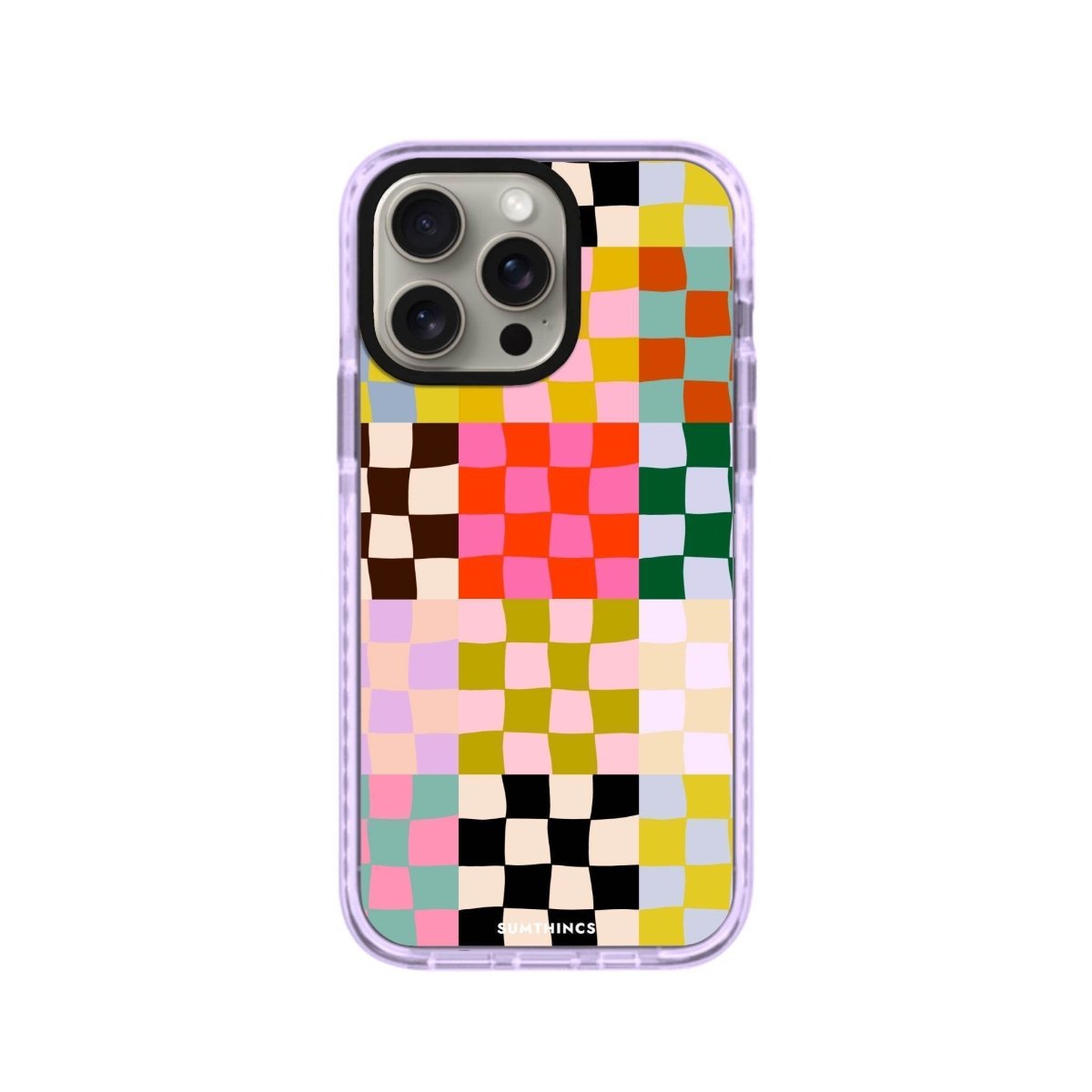 iPhone 14 Plus Confetti Procase Şeffaf Telefon Kılıfı Lila - SUMTHINCS