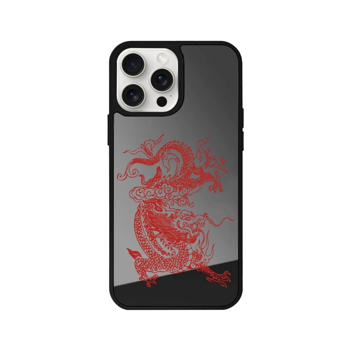 iPhone 14 Plus Dragon Mirror Aynalı Telefon Kılıfı Antrasit - SUMTHINCS