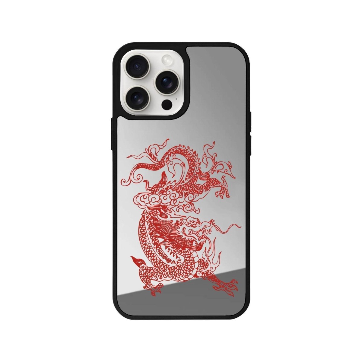 iPhone 14 Plus Dragon Mirror Aynalı Telefon Kılıfı Gümüş - SUMTHINCS