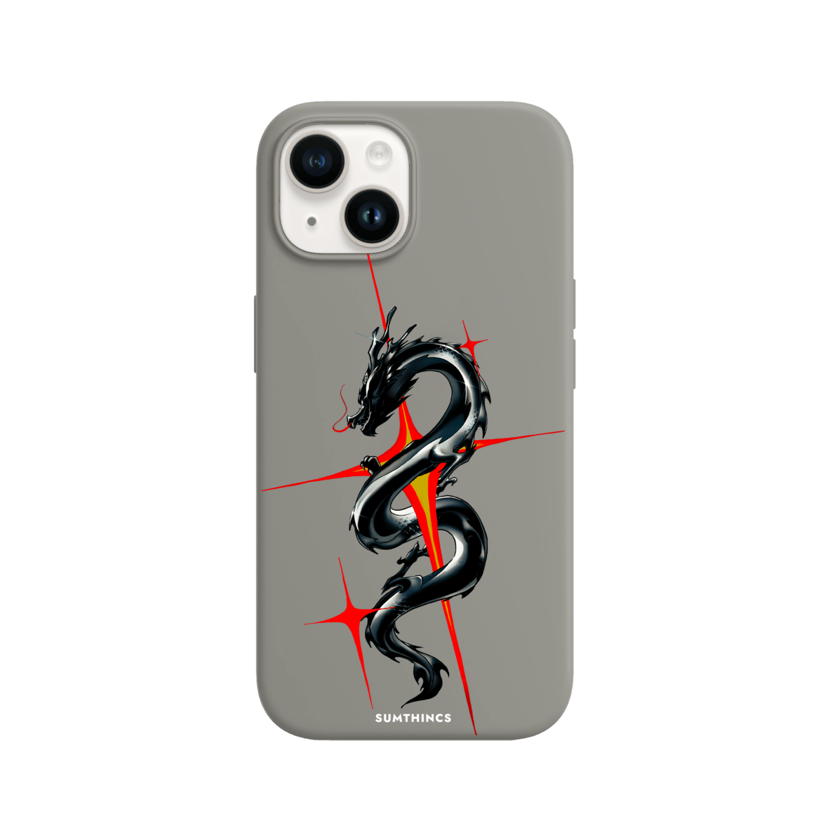 iPhone 14 Plus Dragonflare Premium Telefon Kılıfı Gri - SUMTHINCS