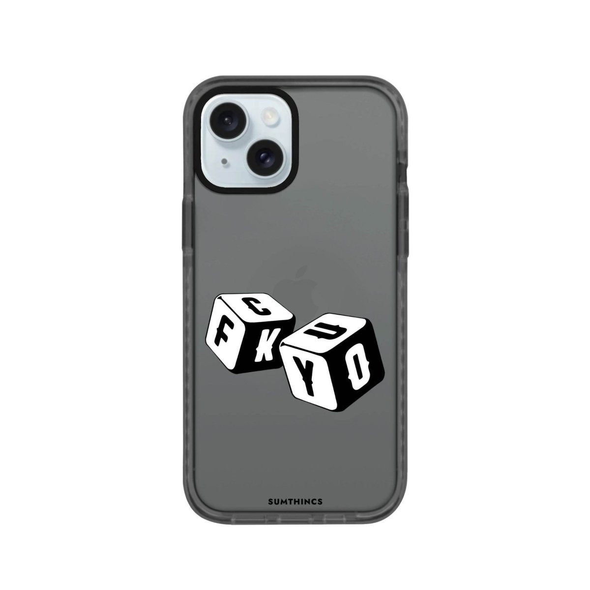 iPhone 14 Plus Fck You Procase Şeffaf Telefon Kılıfı Antrasit - SUMTHINCS