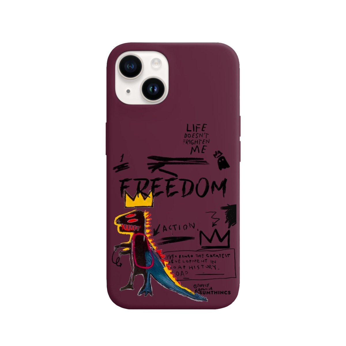 iPhone 14 Plus Freedom Premium Telefon Kılıfı Bordo - SUMTHINCS
