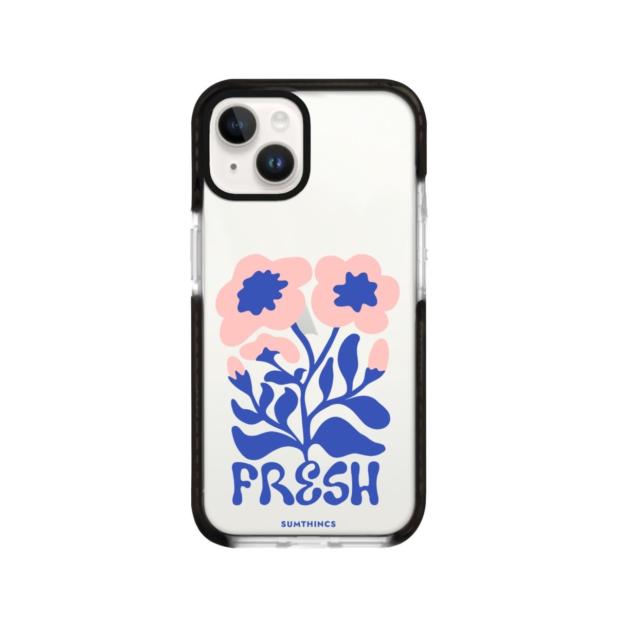 iPhone 14 Plus Fresh Flowers Procase Şeffaf Telefon Kılıfı Siyah Şeffaf - SUMTHINCS