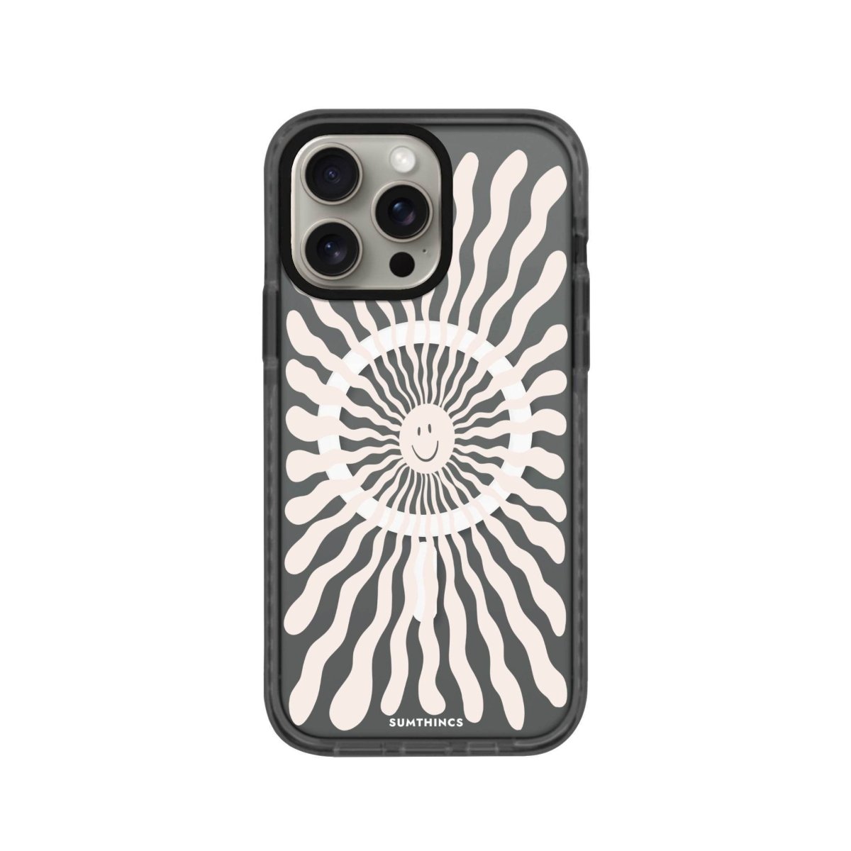 iPhone 14 Plus Happy Little Sun Magsafe Procase Şeffaf Telefon Kılıfı Antrasit - SUMTHINCS