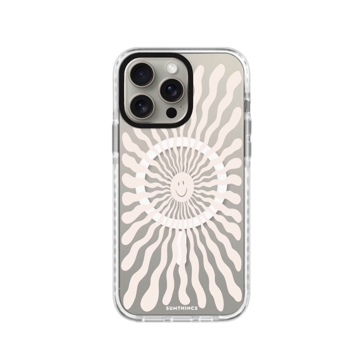 iPhone 14 Plus Happy Little Sun Magsafe Procase Şeffaf Telefon Kılıfı Beyaz Şeffaf - SUMTHINCS