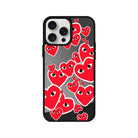 iPhone 14 Plus Hearts Mirror Aynalı Telefon Kılıfı Antrasit - SUMTHINCS