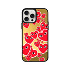 iPhone 14 Plus Hearts Mirror Aynalı Telefon Kılıfı Altın - SUMTHINCS