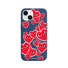 iPhone 14 Plus Hearts Premium Telefon Kılıfı Pasifik Mavi - SUMTHINCS