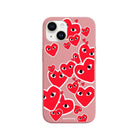 iPhone 14 Plus Hearts Premium Telefon Kılıfı Pembe - SUMTHINCS