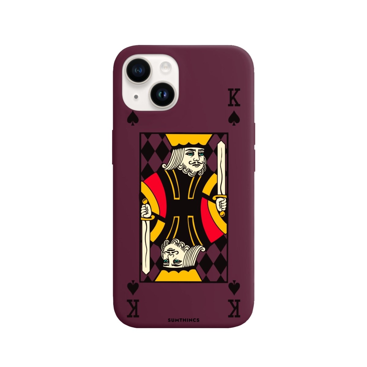 iPhone 14 Plus King Premium Telefon Kılıfı Bordo - SUMTHINCS