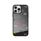 iPhone 14 Plus Little Bows Mirror Aynalı Telefon Kılıfı Antrasit - SUMTHINCS