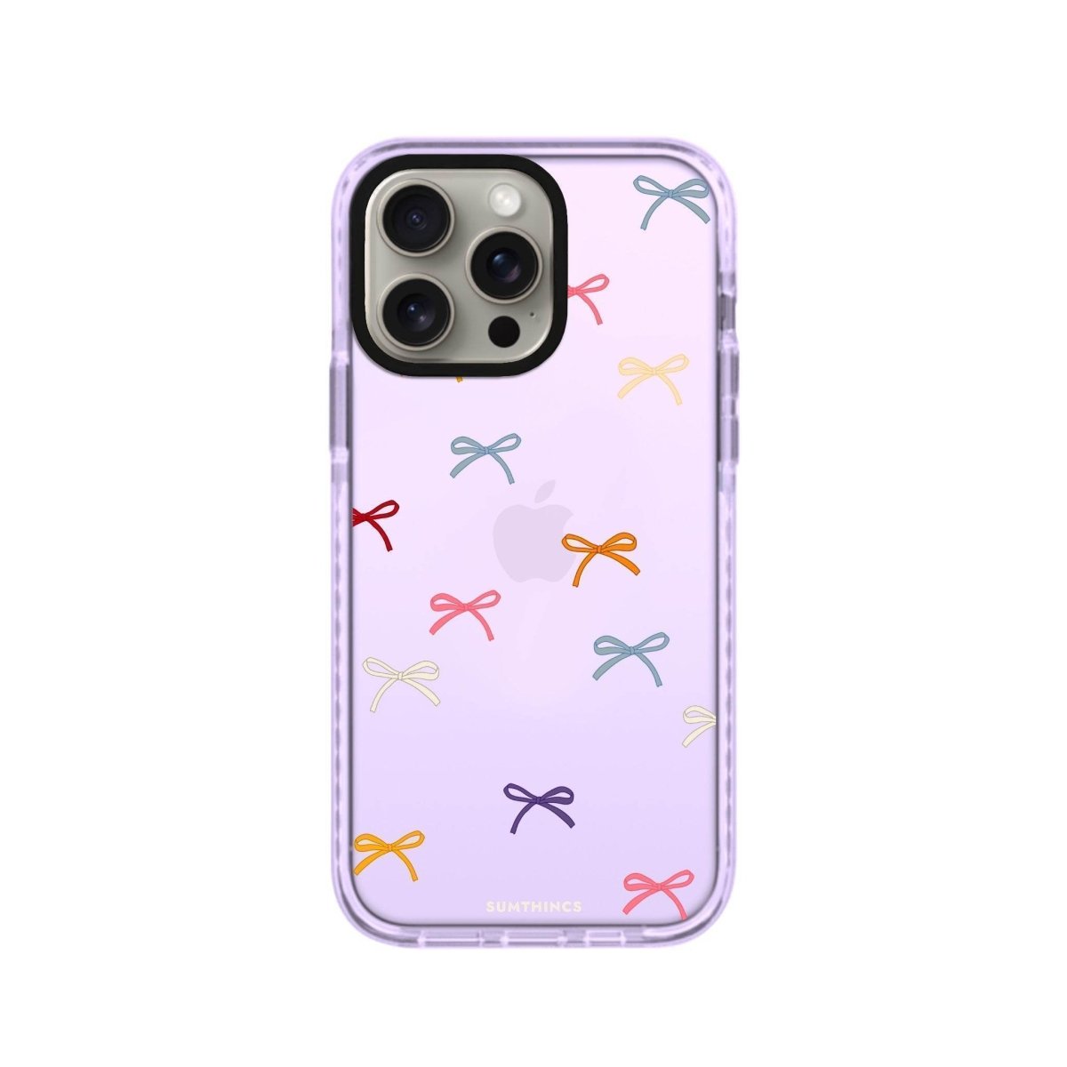 iPhone 14 Plus Little Bows Procase Şeffaf Telefon Kılıfı Lila - SUMTHINCS