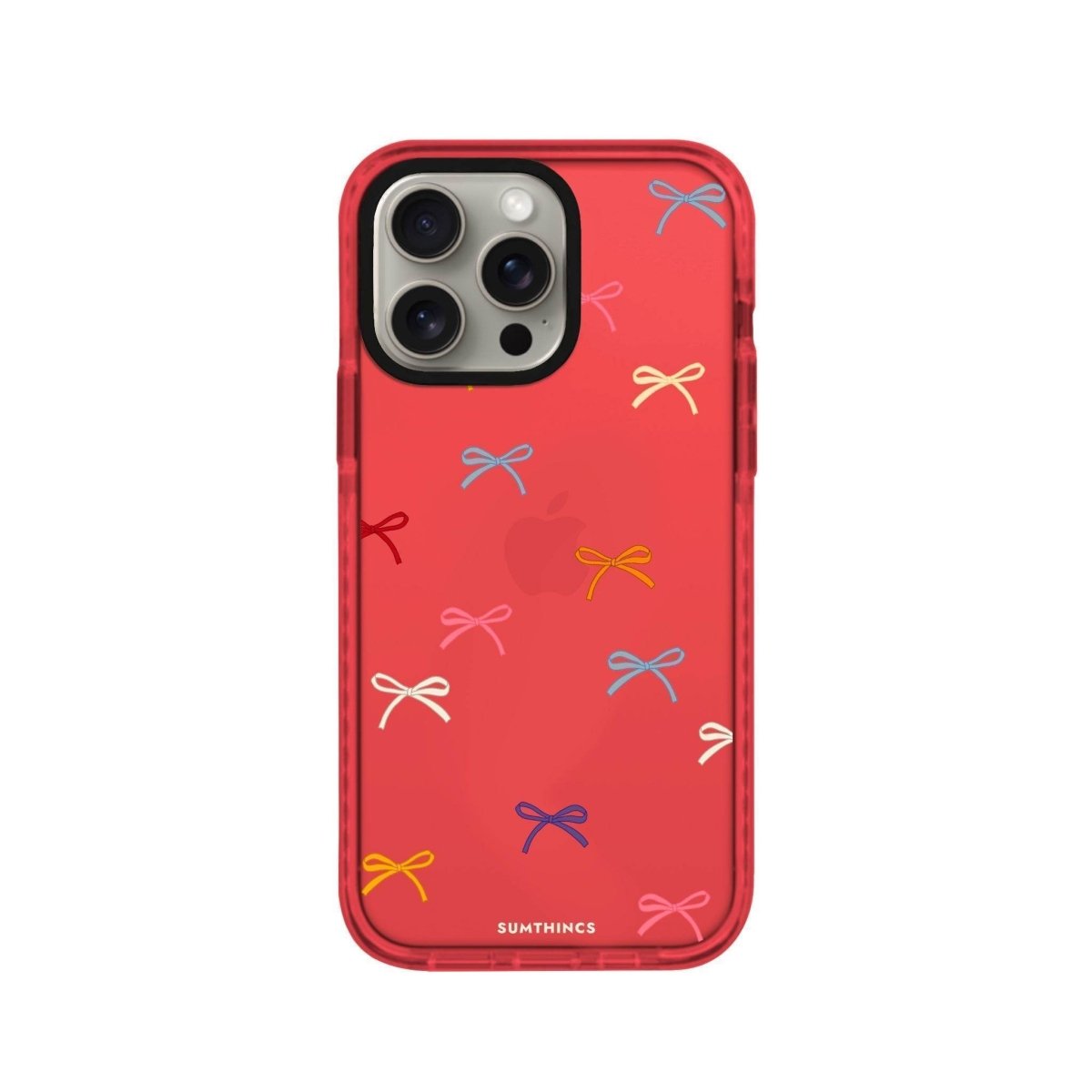 iPhone 14 Plus Little Bows Procase Şeffaf Telefon Kılıfı Kırmızı - SUMTHINCS