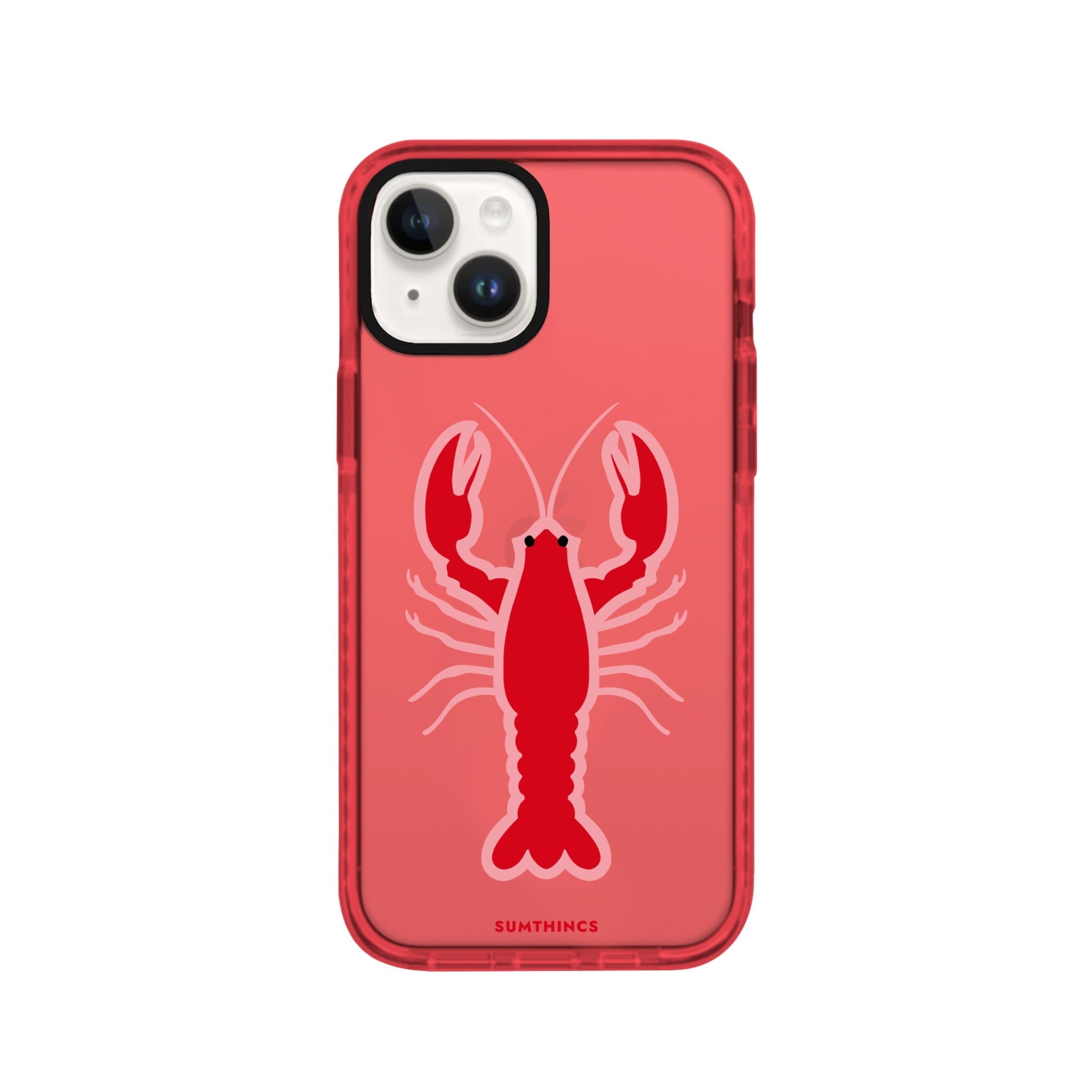 iPhone 14 Plus Lobster Procase Şeffaf Telefon Kılıfı Kırmızı - SUMTHINCS