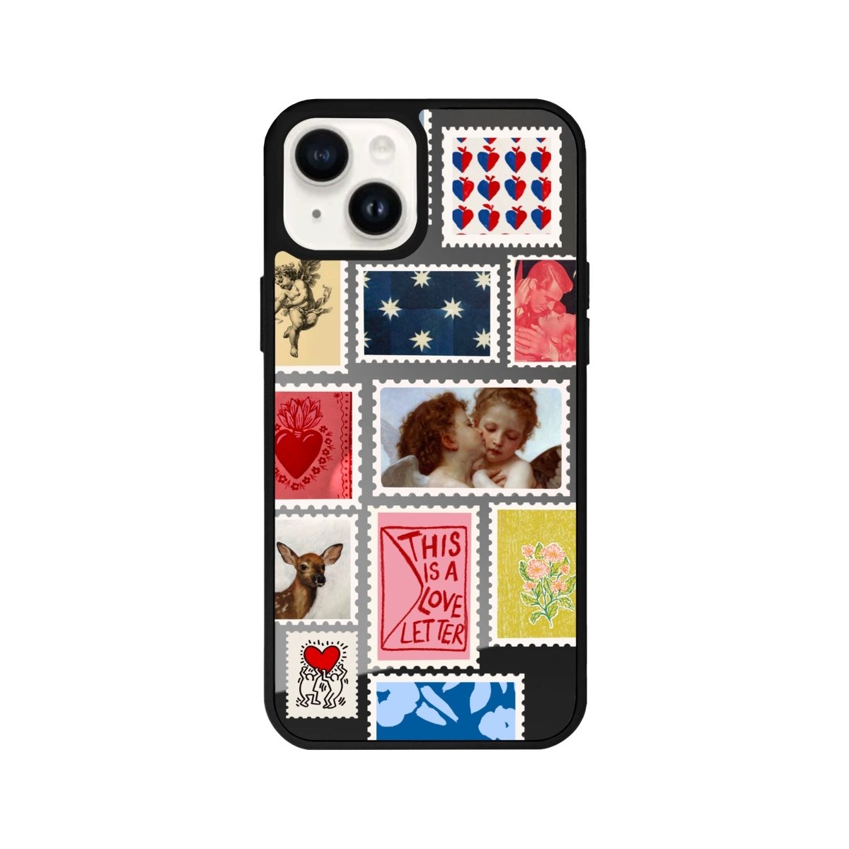 iPhone 14 Plus Love Letter Mirror Aynalı Telefon Kılıfı Antrasit - SUMTHINCS