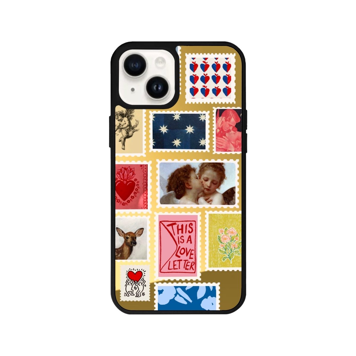 iPhone 14 Plus Love Letter Mirror Aynalı Telefon Kılıfı Altın - SUMTHINCS