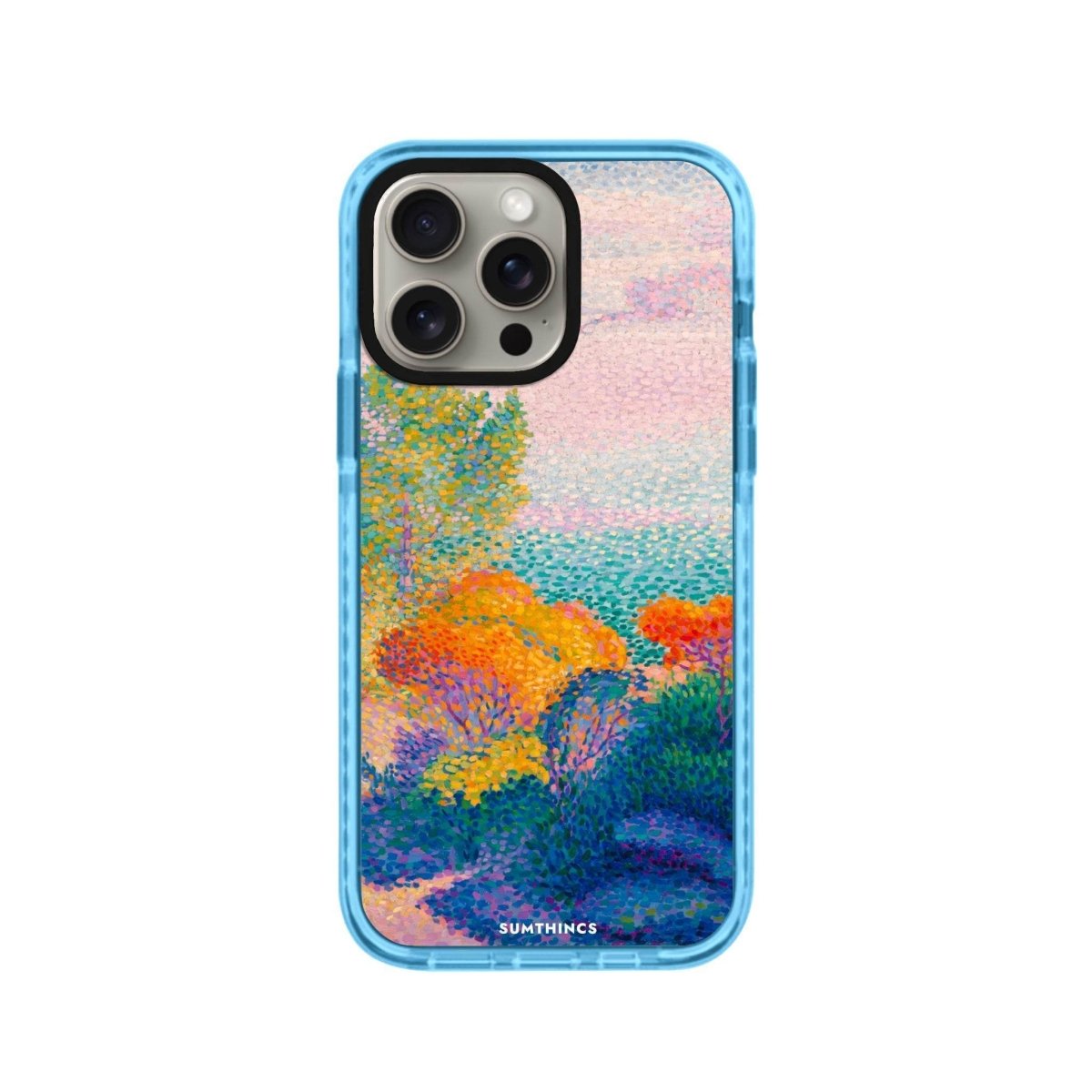 iPhone 14 Plus Mediterranean Procase Şeffaf Telefon Kılıfı Mavi - SUMTHINCS