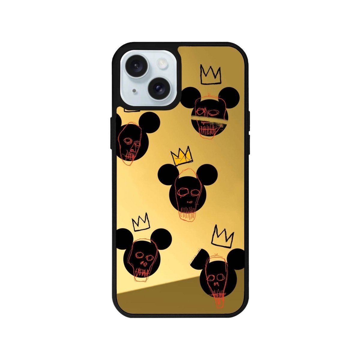 iPhone 14 Plus Mickeys Midnight Mirror Aynalı Telefon Kılıfı Altın - SUMTHINCS