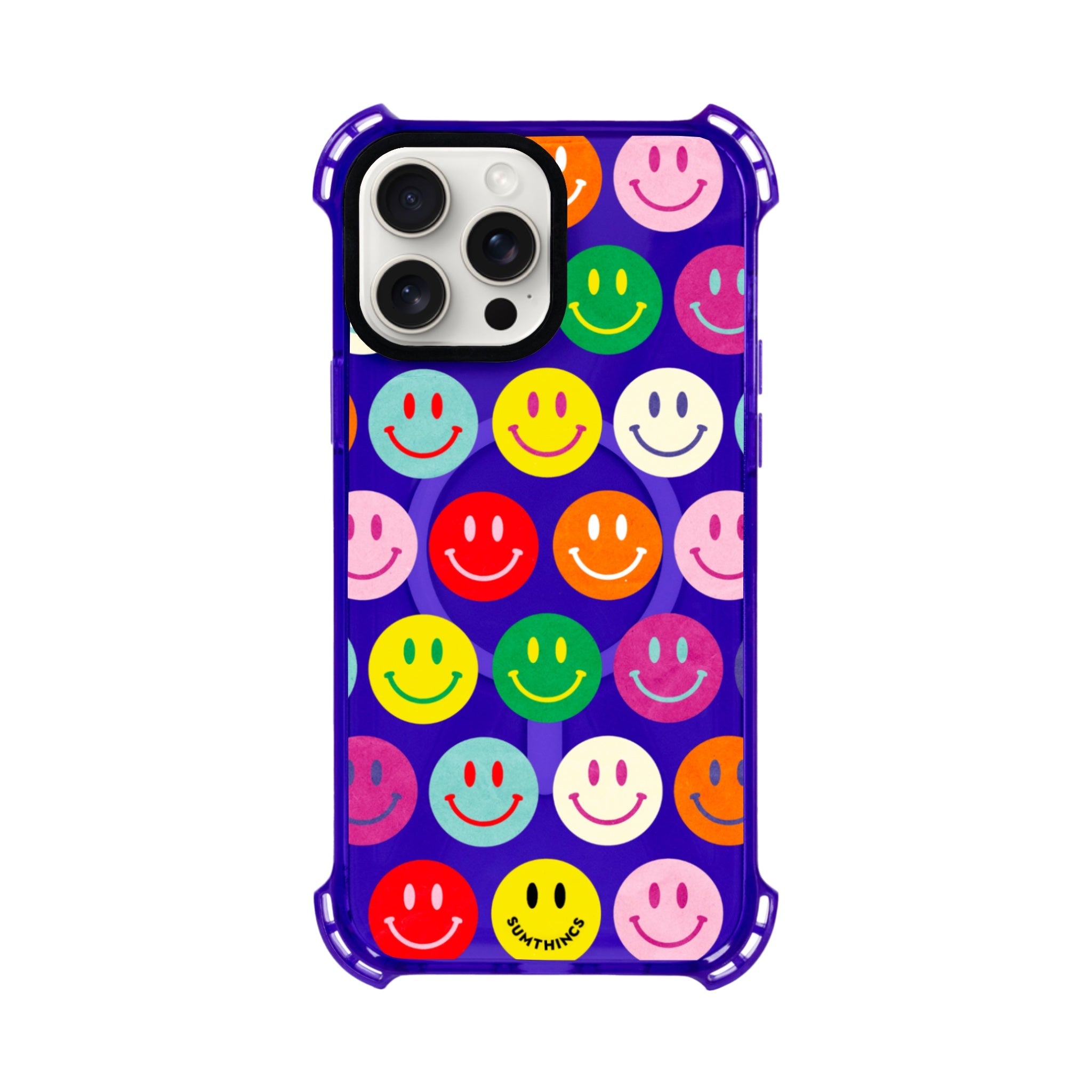 iPhone 14 Plus Miles of Smiles Bumper Magsafe Şeffaf Telefon Kılıfı Mor - SUMTHINCS