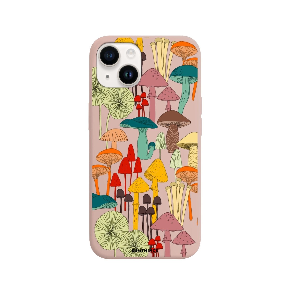 iPhone 14 Plus Mushrooms Premium Telefon Kılıfı Bej - SUMTHINCS