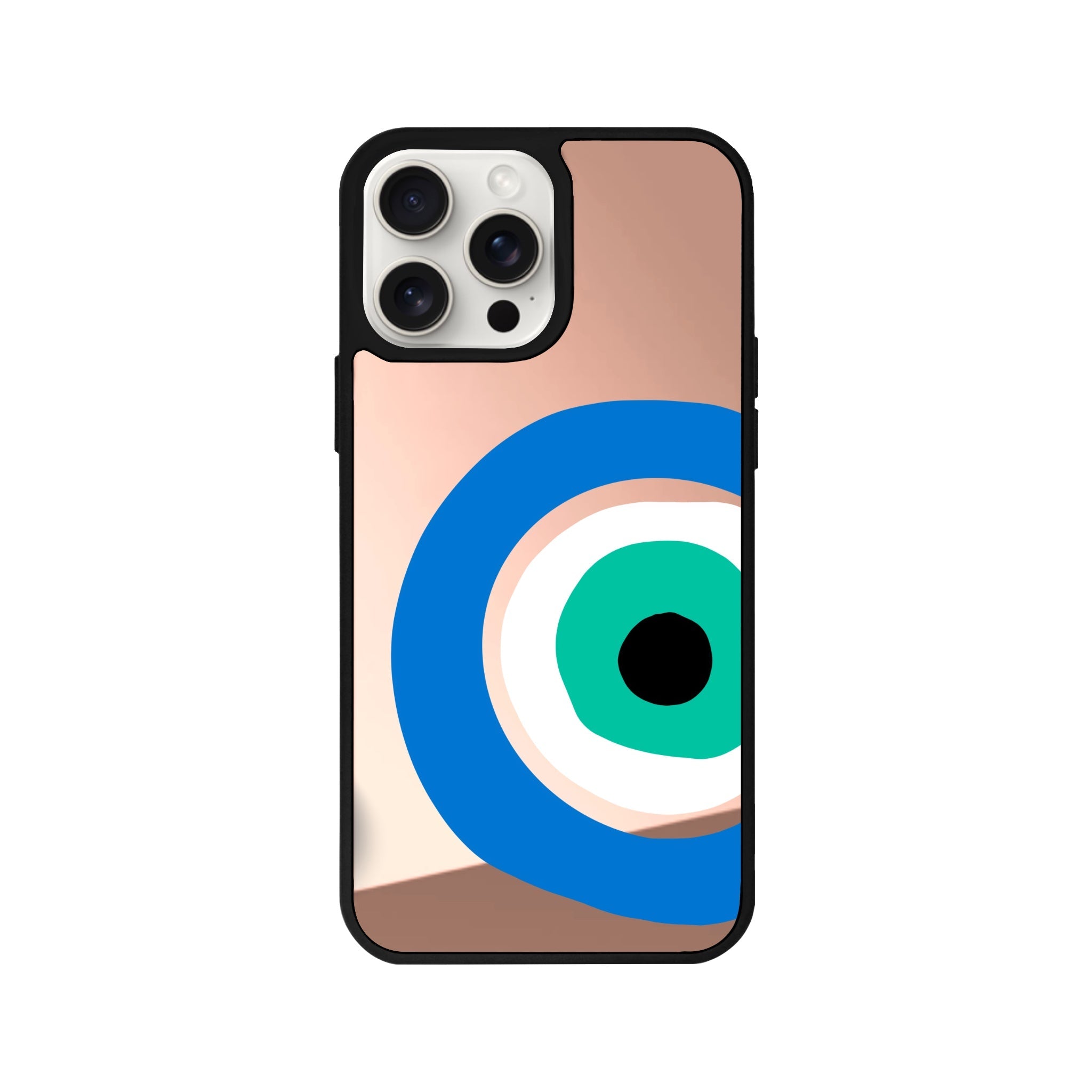 iPhone 14 Plus Ocean Eye Mirror Aynalı Telefon Kılıfı Metalik Pembe - SUMTHINCS