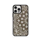 iPhone 14 Plus Paisley Leather Vegan Deri Telefon Kılıfı Haki - SUMTHINCS