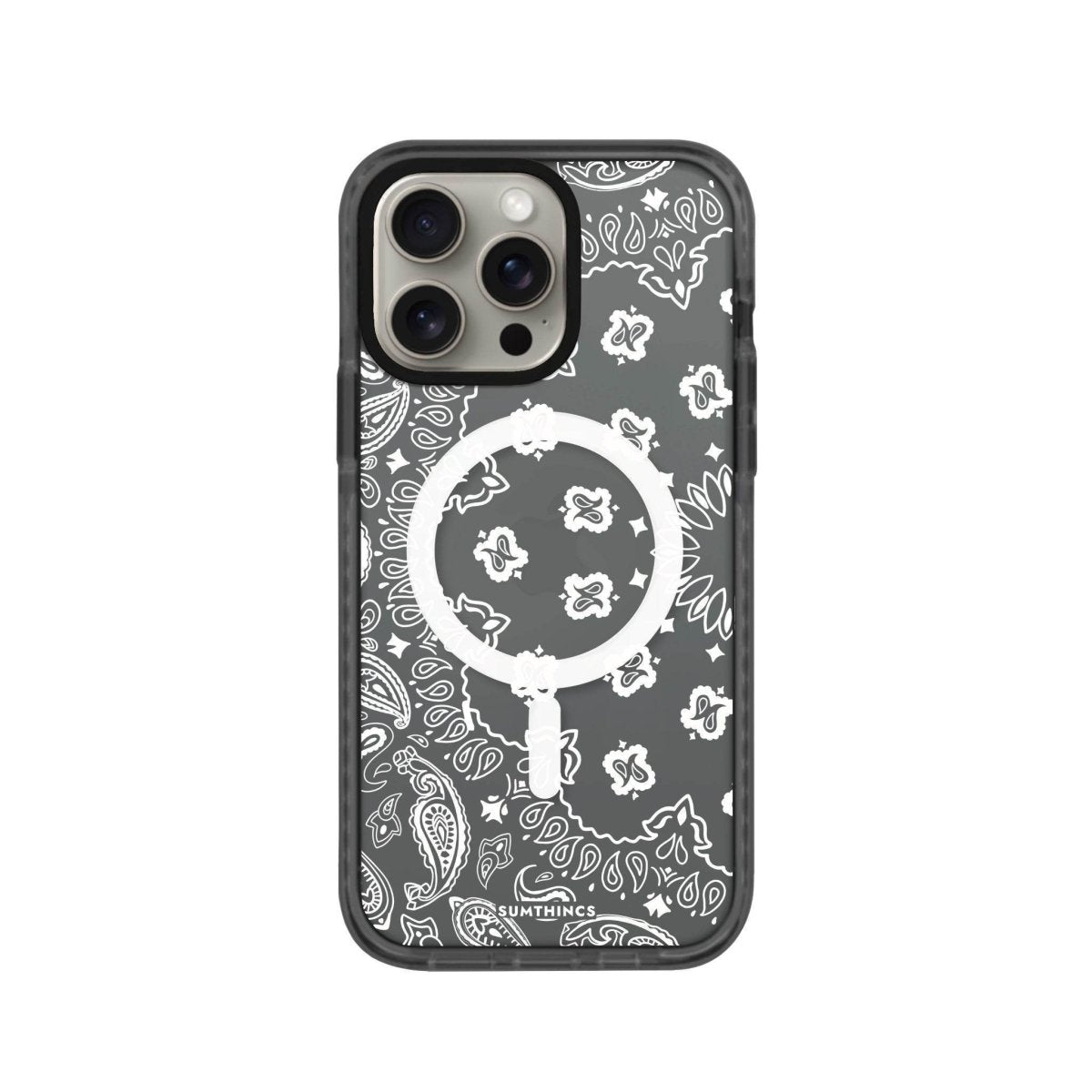 iPhone 14 Plus Paisley Magsafe Procase Şeffaf Telefon Kılıfı Antrasit - SUMTHINCS