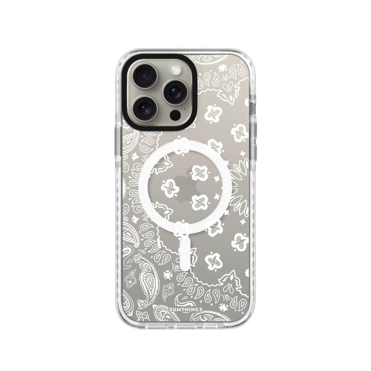 iPhone 14 Plus Paisley Magsafe Procase Şeffaf Telefon Kılıfı Beyaz Şeffaf - SUMTHINCS