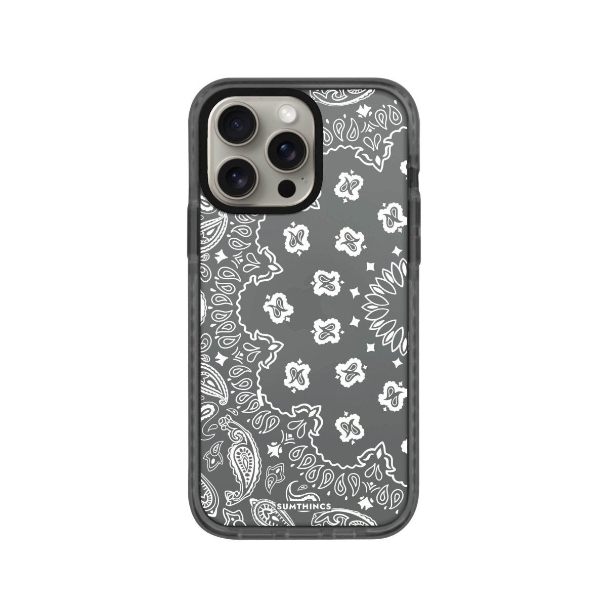 iPhone 14 Plus Paisley Procase Şeffaf Telefon Kılıfı Antrasit - SUMTHINCS