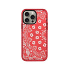 iPhone 14 Plus Paisley Procase Şeffaf Telefon Kılıfı Kırmızı - SUMTHINCS