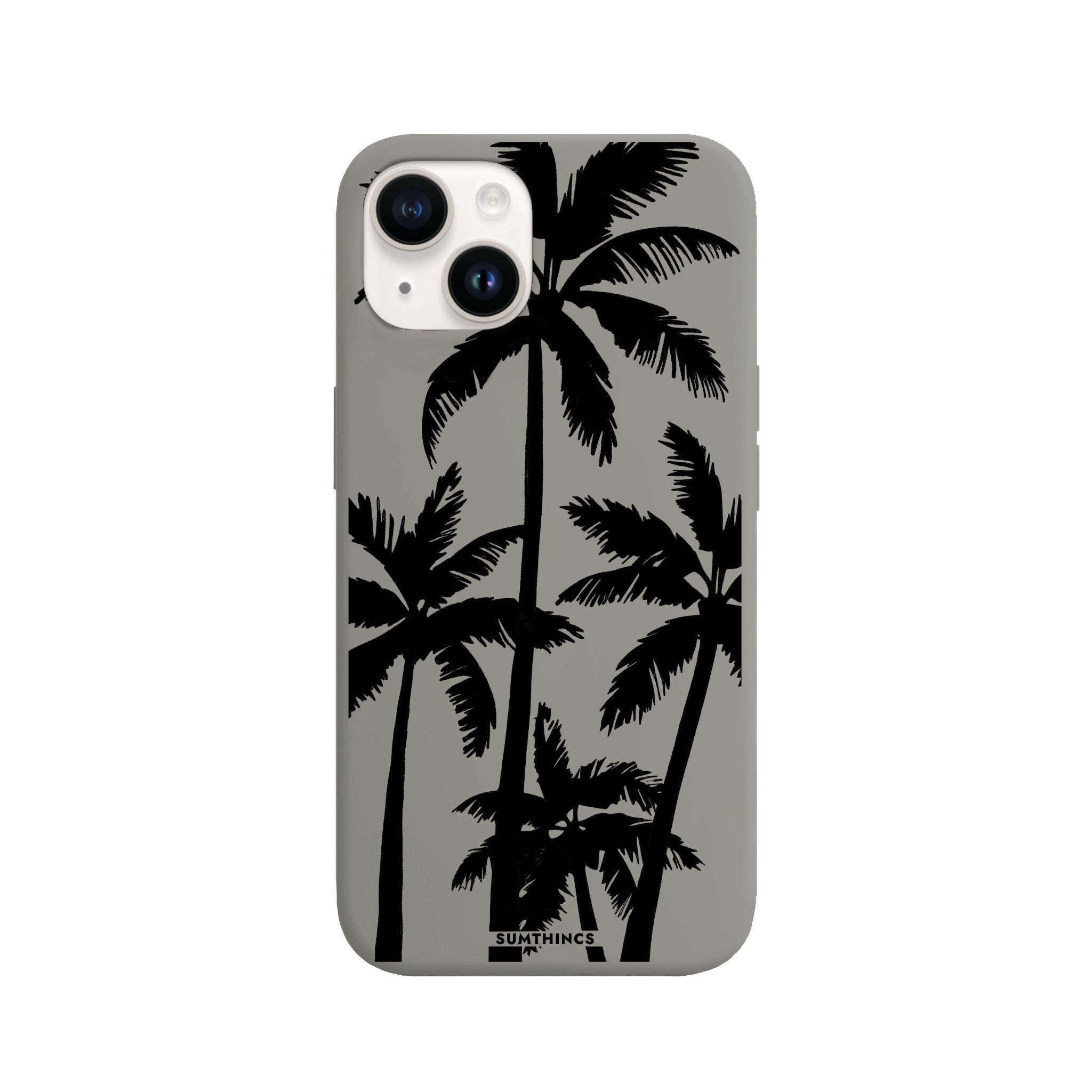 iPhone 14 Plus Palm Trees Premium Telefon Kılıfı Gri - SUMTHINCS