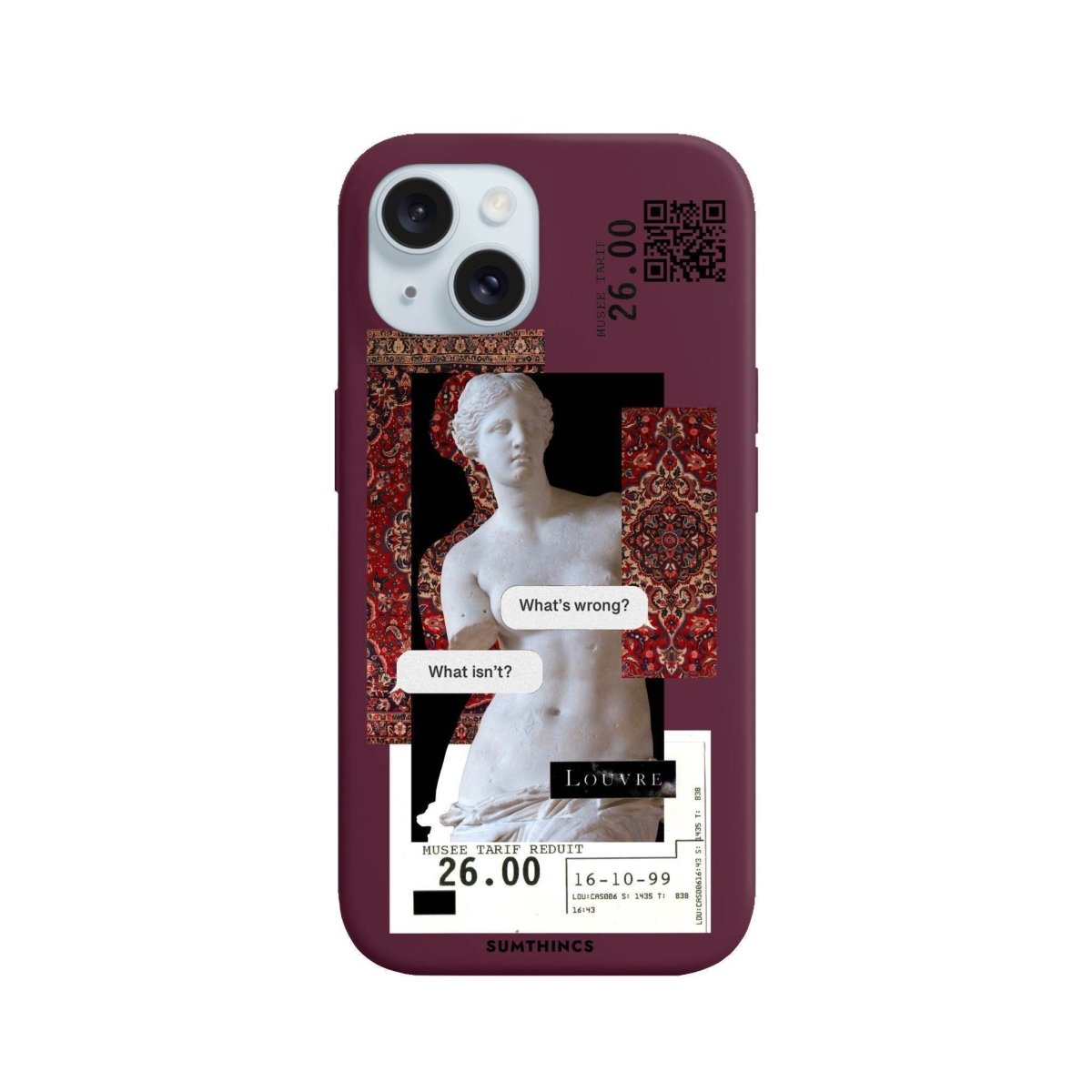 iPhone 14 Plus PixelVenus Premium Telefon Kılıfı Bordo - SUMTHINCS