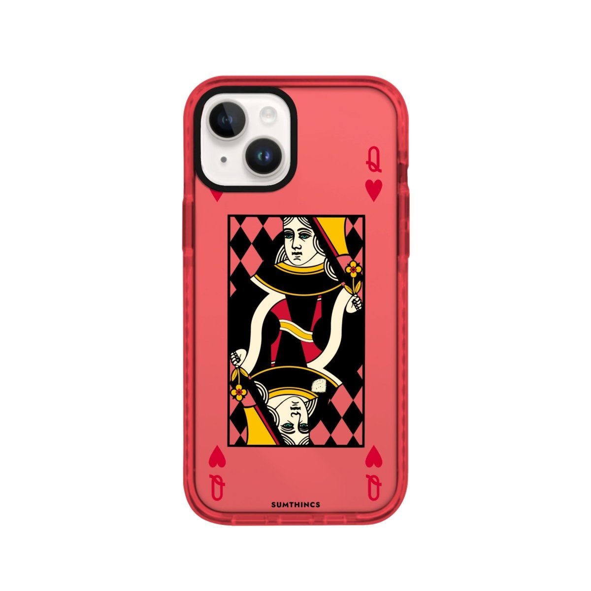 iPhone 14 Plus Queen Procase Şeffaf Telefon Kılıfı Kırmızı - SUMTHINCS