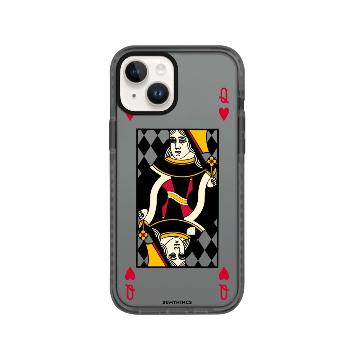 iPhone 14 Plus Queen Procase Şeffaf Telefon Kılıfı Antrasit - SUMTHINCS