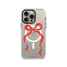 iPhone 14 Plus Red Bow Magsafe Procase Şeffaf Telefon Kılıfı Beyaz Şeffaf - SUMTHINCS