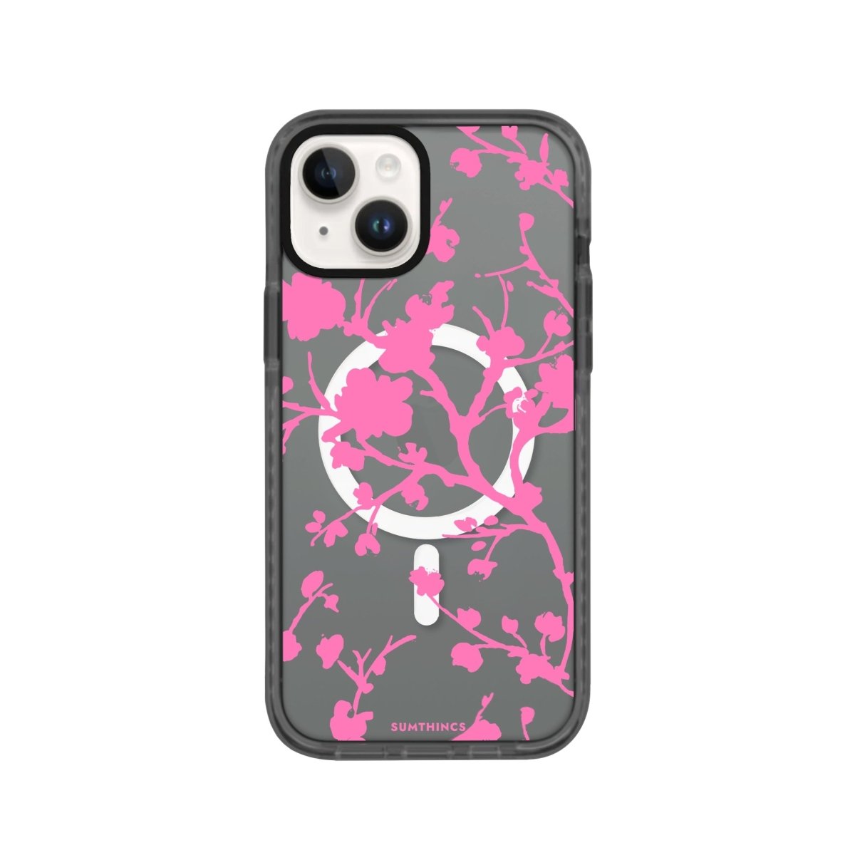 iPhone 14 Plus Sakura Magsafe Procase Şeffaf Telefon Kılıfı Antrasit - SUMTHINCS