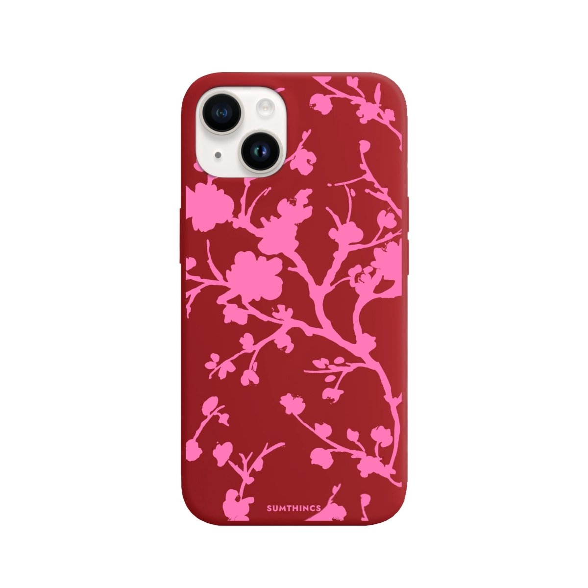 iPhone 14 Plus Sakura Premium Telefon Kılıfı Kırmızı - SUMTHINCS