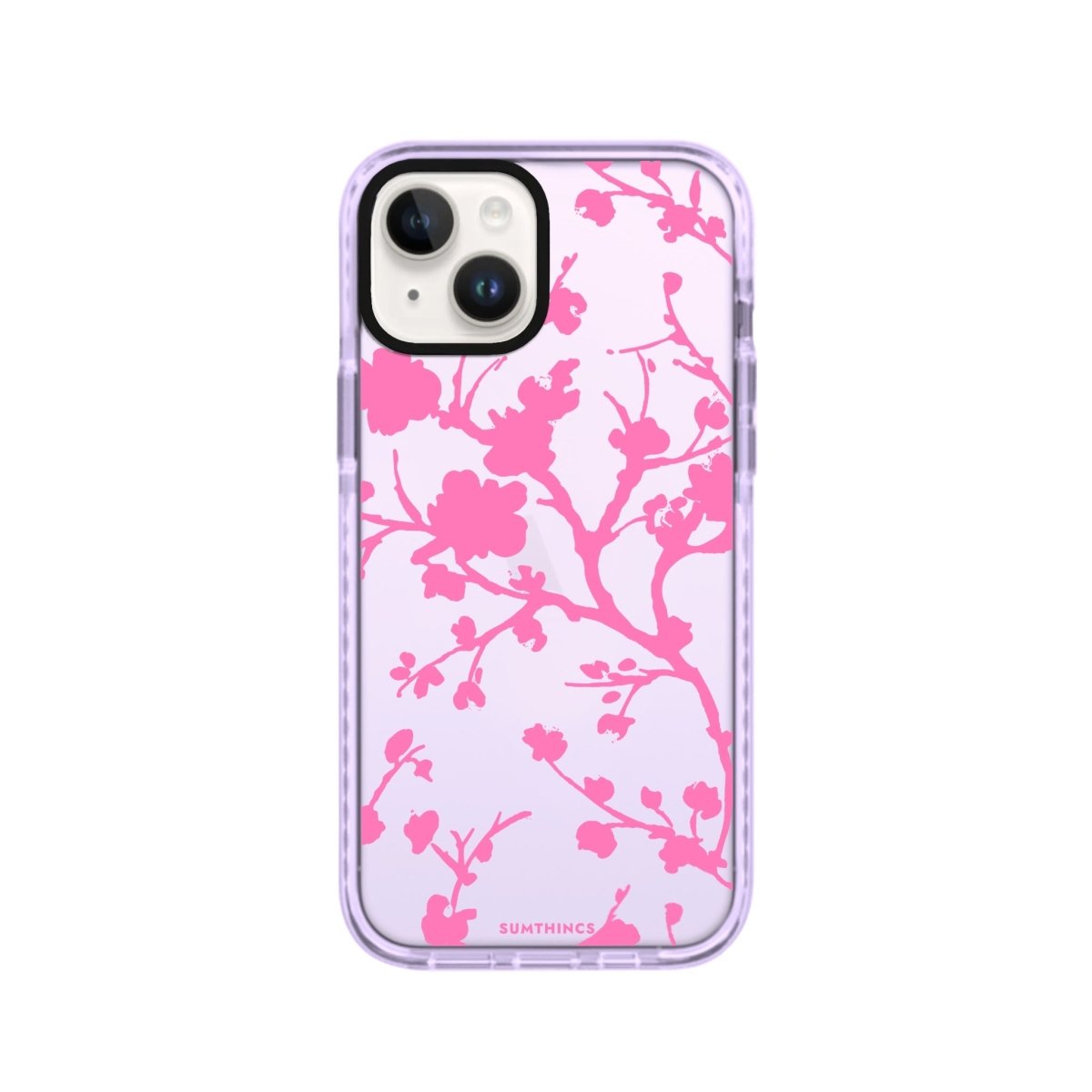 iPhone 14 Plus Sakura Procase Şeffaf Telefon Kılıfı Lila - SUMTHINCS