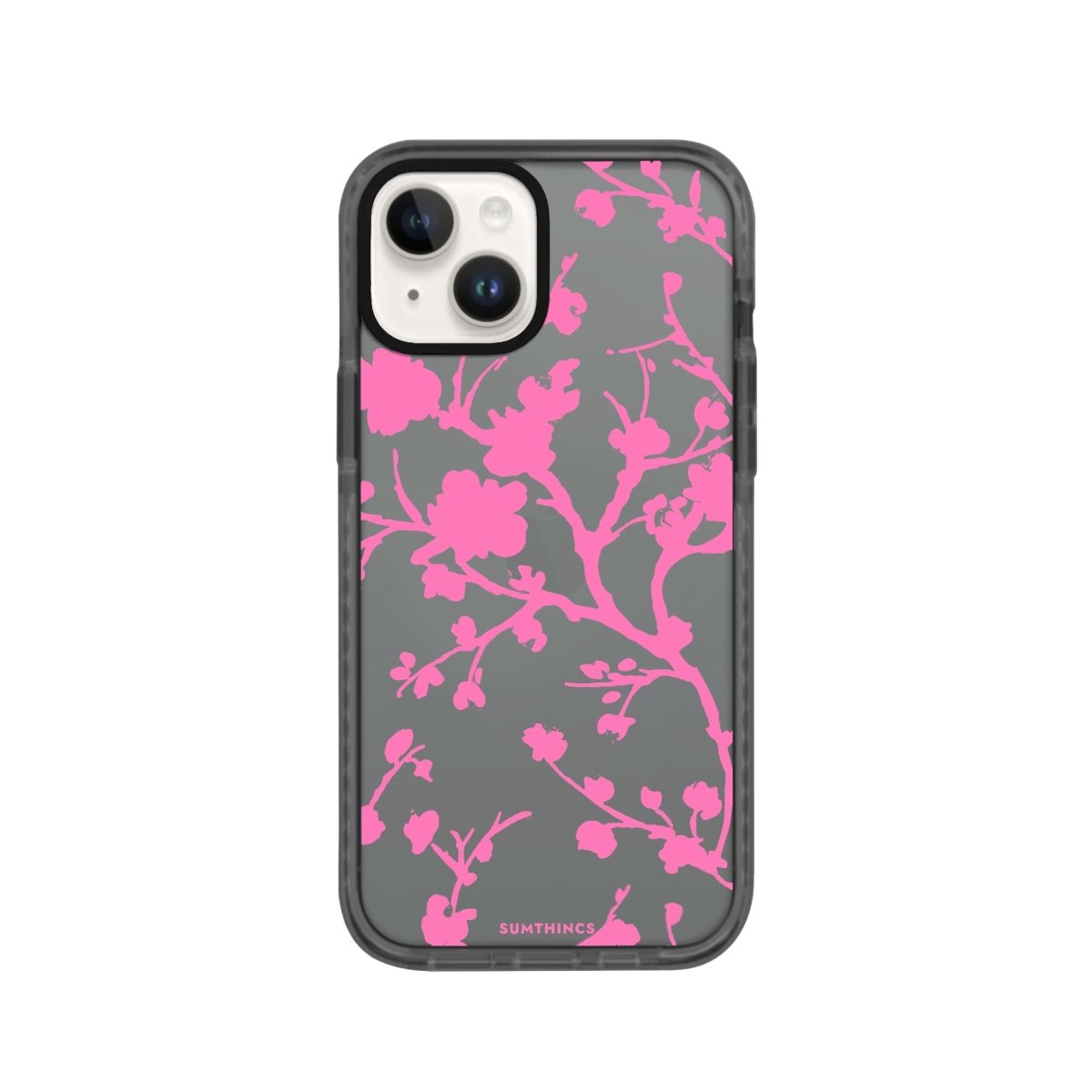 iPhone 14 Plus Sakura Procase Şeffaf Telefon Kılıfı Antrasit - SUMTHINCS