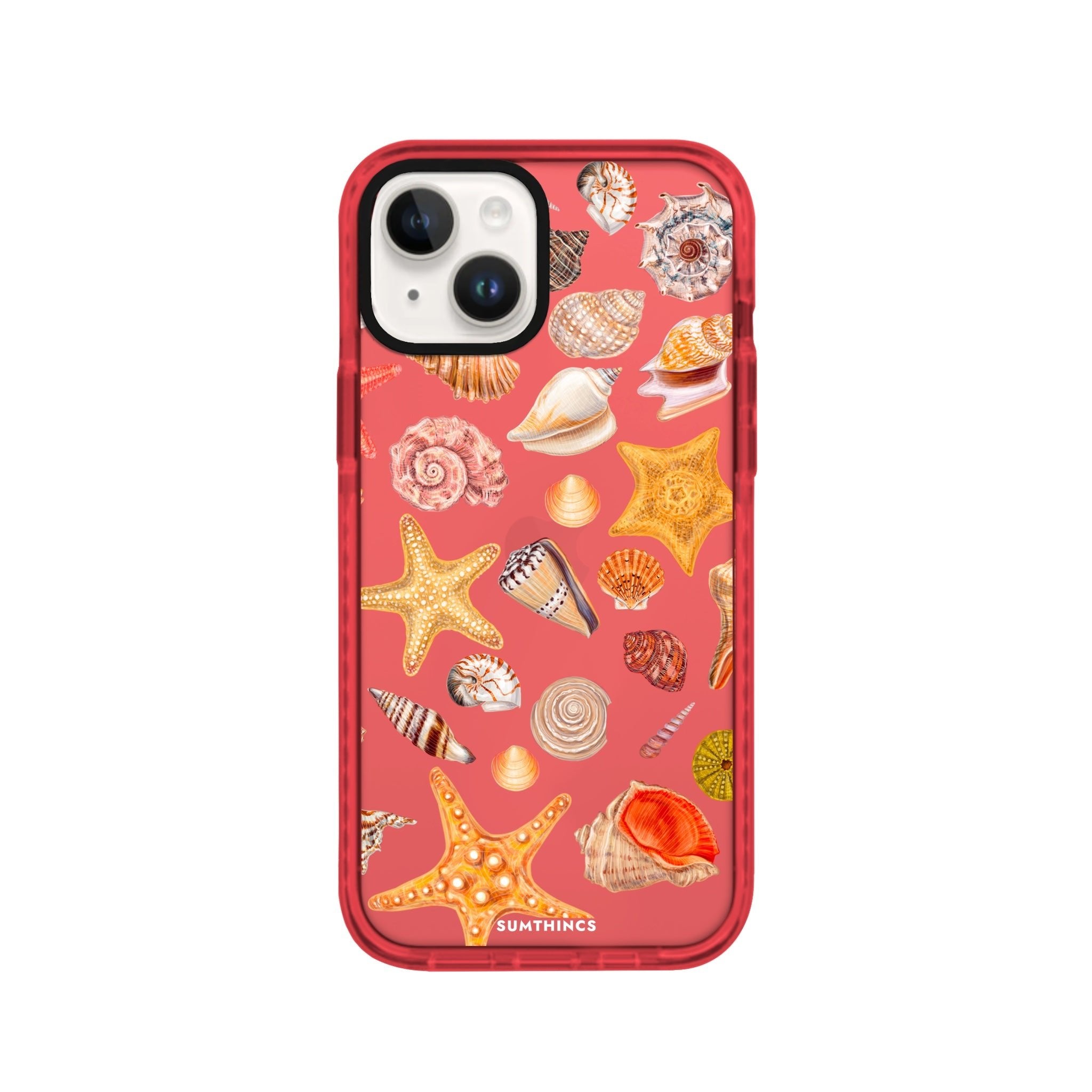 iPhone 14 Plus Shells Procase Şeffaf Telefon Kılıfı Kırmızı - SUMTHINCS